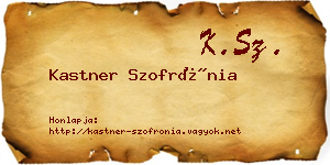 Kastner Szofrónia névjegykártya